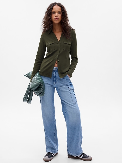 Lucky Brand 90s Loose Fit Utility Pants - High Rise, Straight Leg