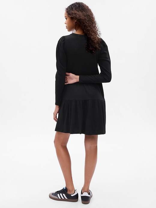 Image number 2 showing, Puff Sleeve Tiered Mini Dress