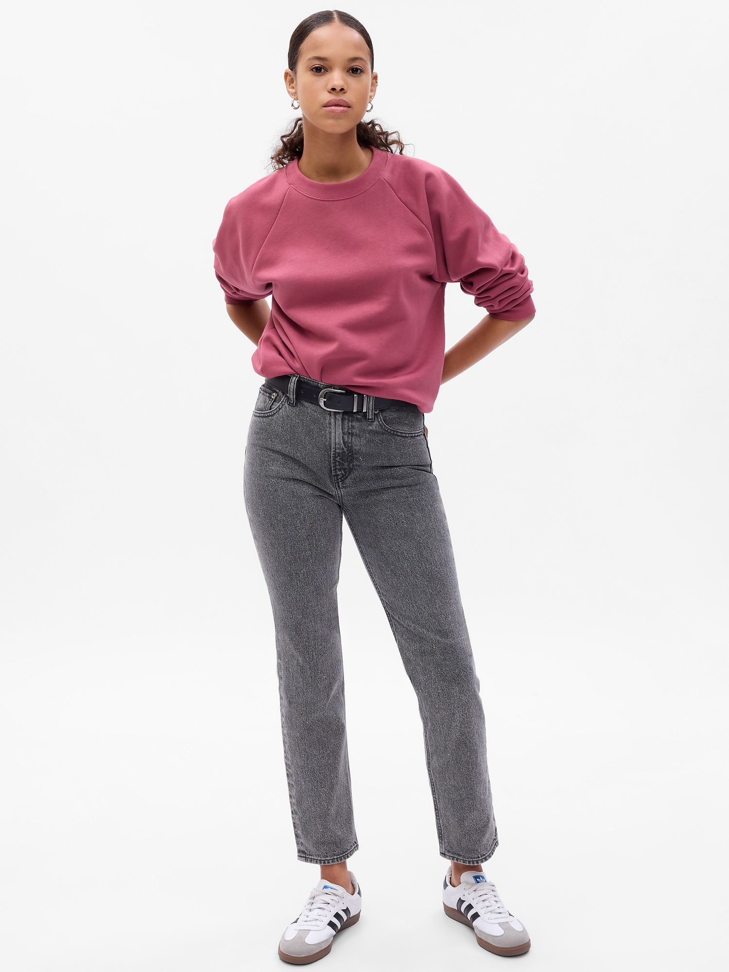 Gap Vintage Soft Raglan Sweatshirt In Dry Rose Pink