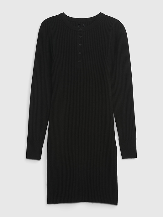 Image number 6 showing, CashSoft Henley Mini Sweater Dress