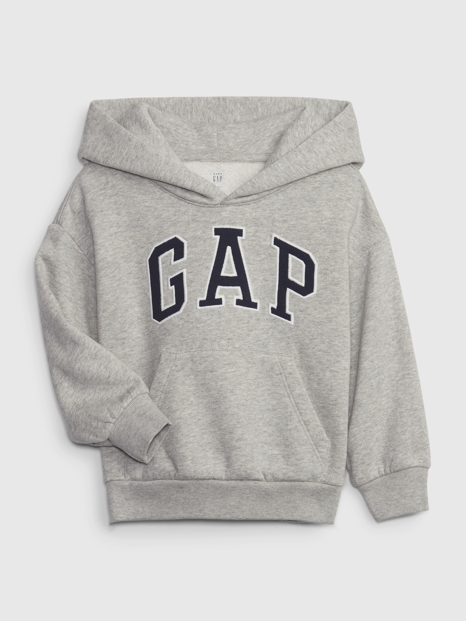 Gap Babies' Toddler Arch Logo Hoodie In Light Grey