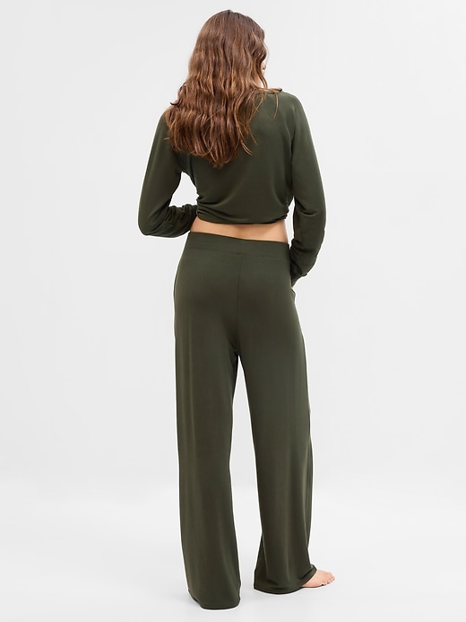 Image number 2 showing, Wide-Leg Pleated PJ Pants