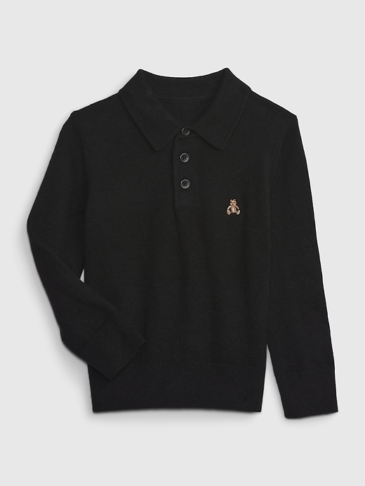 View large product image 1 of 1. Toddler CashSoft Polo Sweater