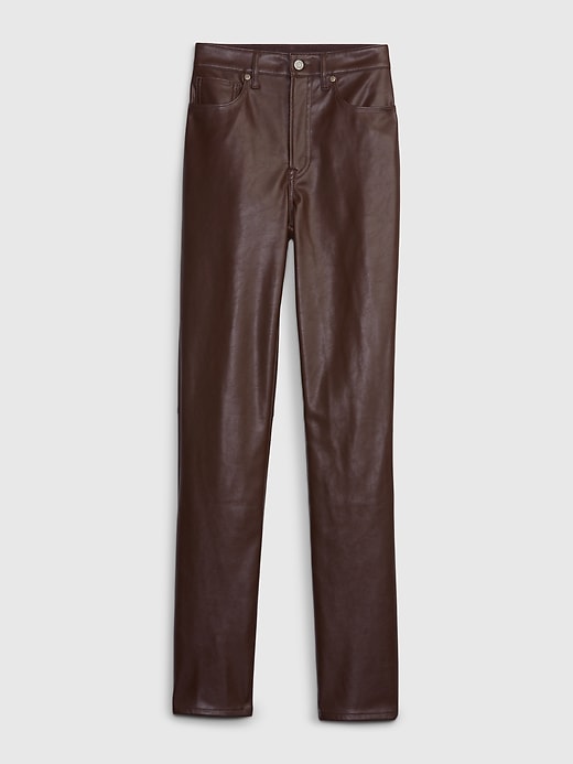 Vintage Brown Leather Pants, Slim Fit Size 6/S 