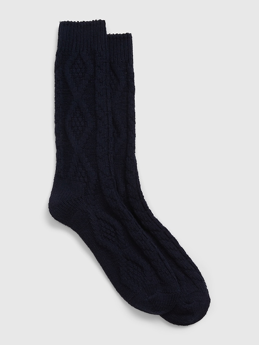 View large product image 1 of 1. Sweater Crew Socks