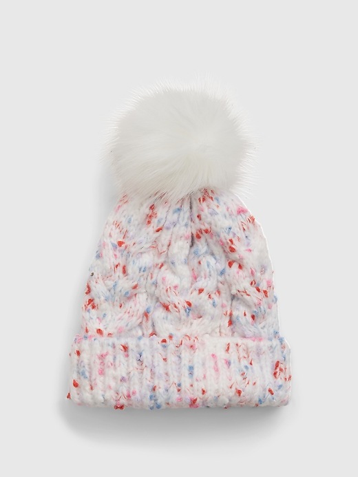 Kids Cable-Knit Pom Beanie | Gap