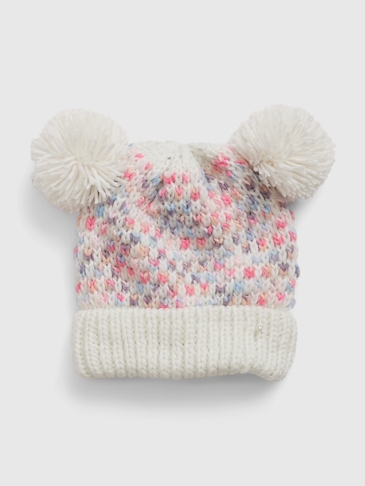 View large product image 1 of 1. Toddler Double Pom Beanie