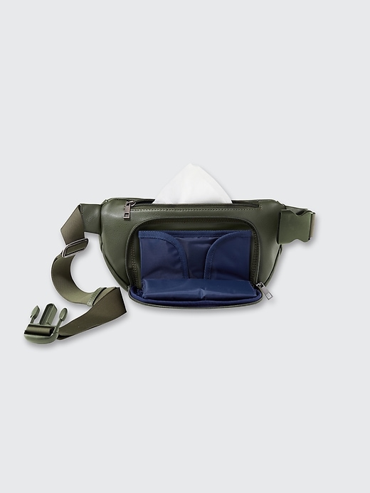 Image number 2 showing, Olive Kibou Vegan Leather Diaper Bag