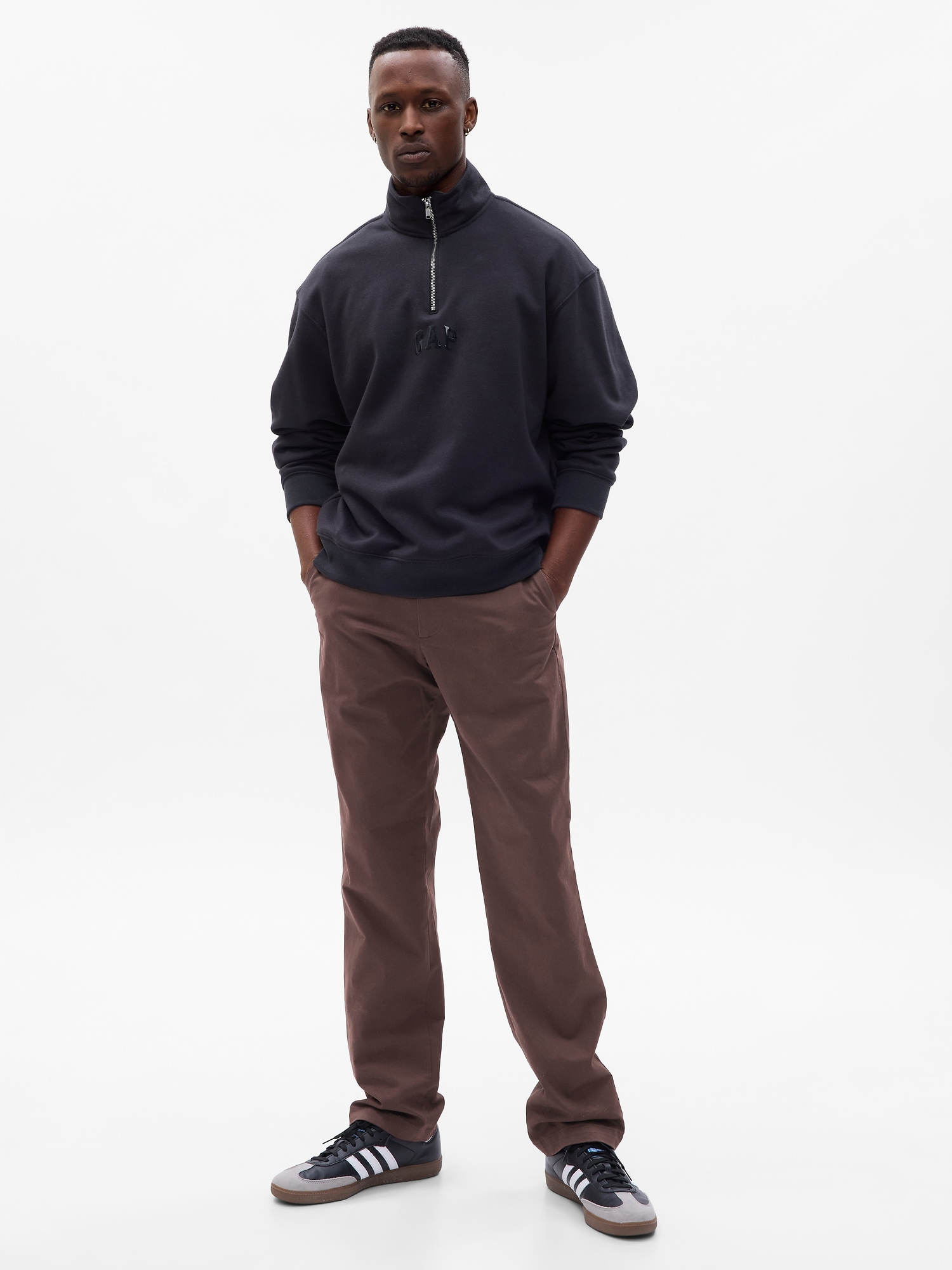 Gap Modern Khakis In Slim Fit With Flex In Brown Noir