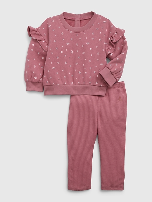 View large product image 1 of 1. Baby Ruffle Two-Piece Outfit Set