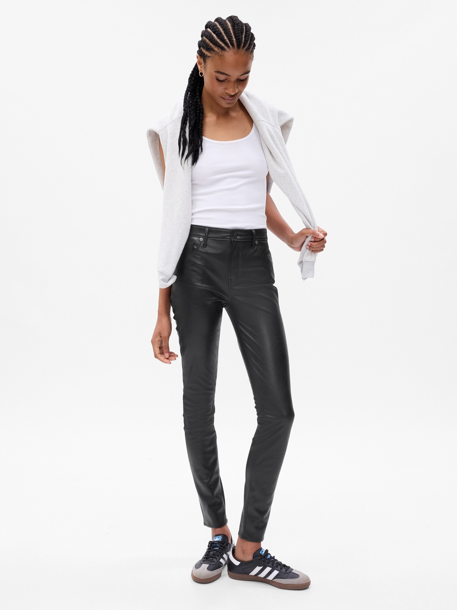FALEEN | Faux Leather Loose Pants