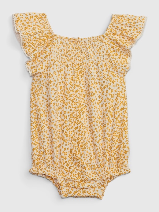 Image number 1 showing, Baby Crinkle Gauze Bubble Shorty One-Piece