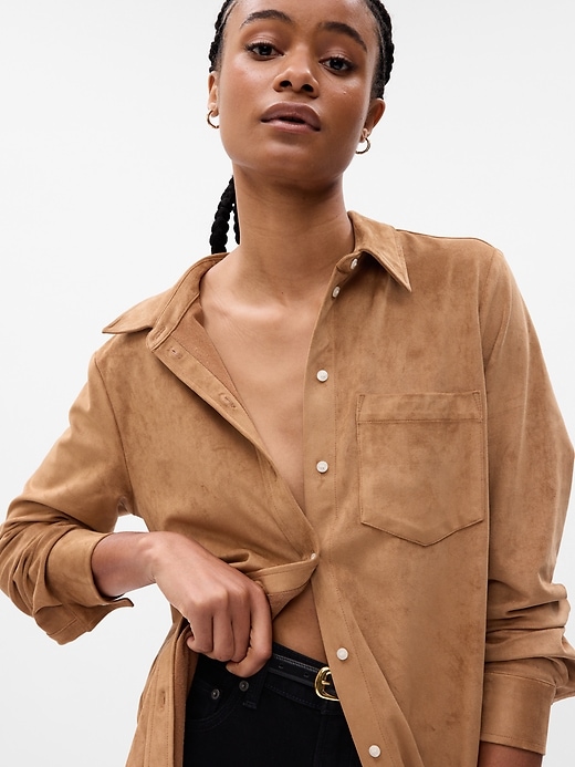 Faux-Suede Shirt | Gap