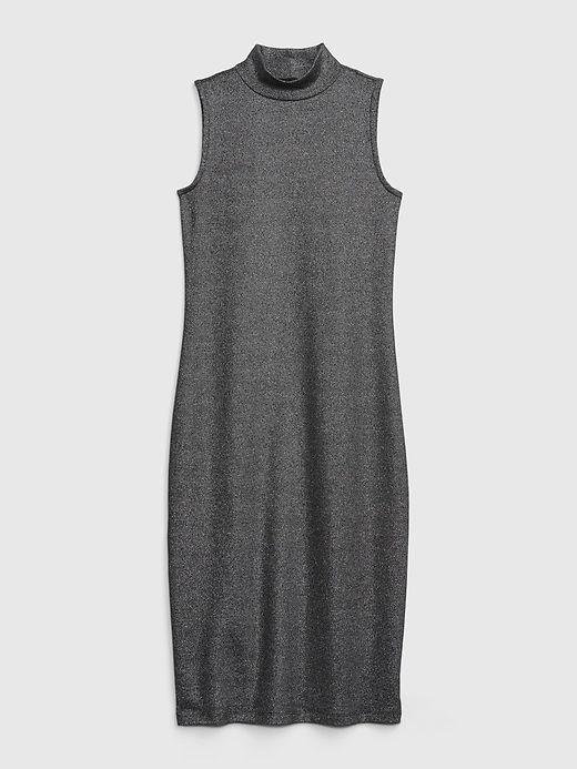 Image number 6 showing, Metallic Mockneck Midi Dress