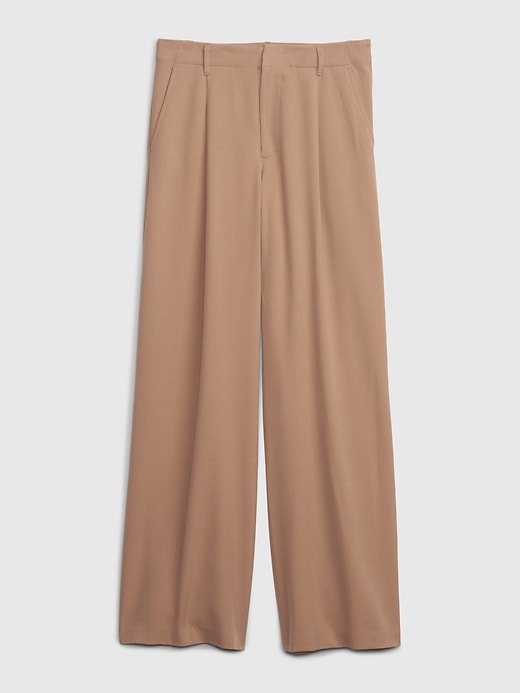 Image number 6 showing, High Rise Pleated Wide-Leg Trousers