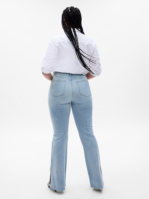 Image number 5 showing, High Rise Split-Hem '70s Flare Jeans
