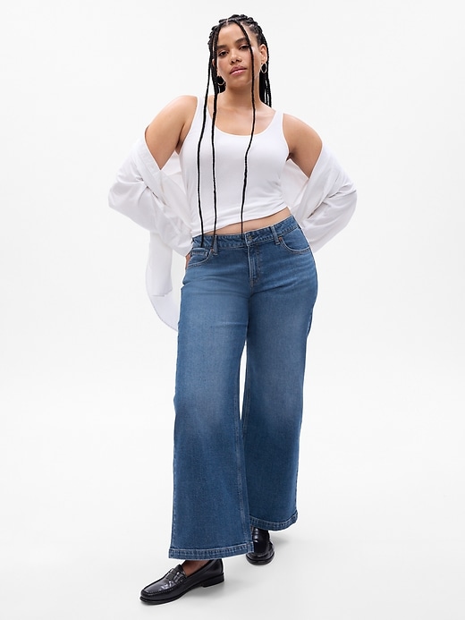 Image number 4 showing, Low Rise Stride Wide-Leg Jeans with Washwell