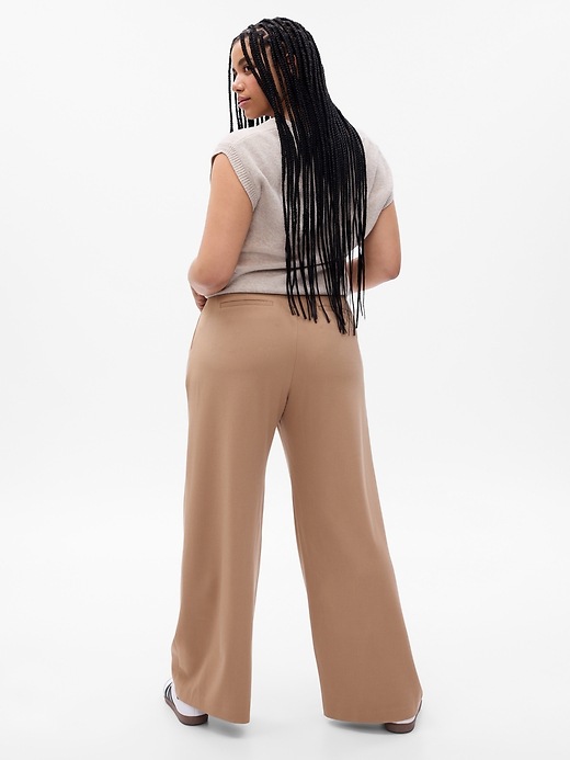 Image number 5 showing, High Rise Pleated Wide-Leg Trousers