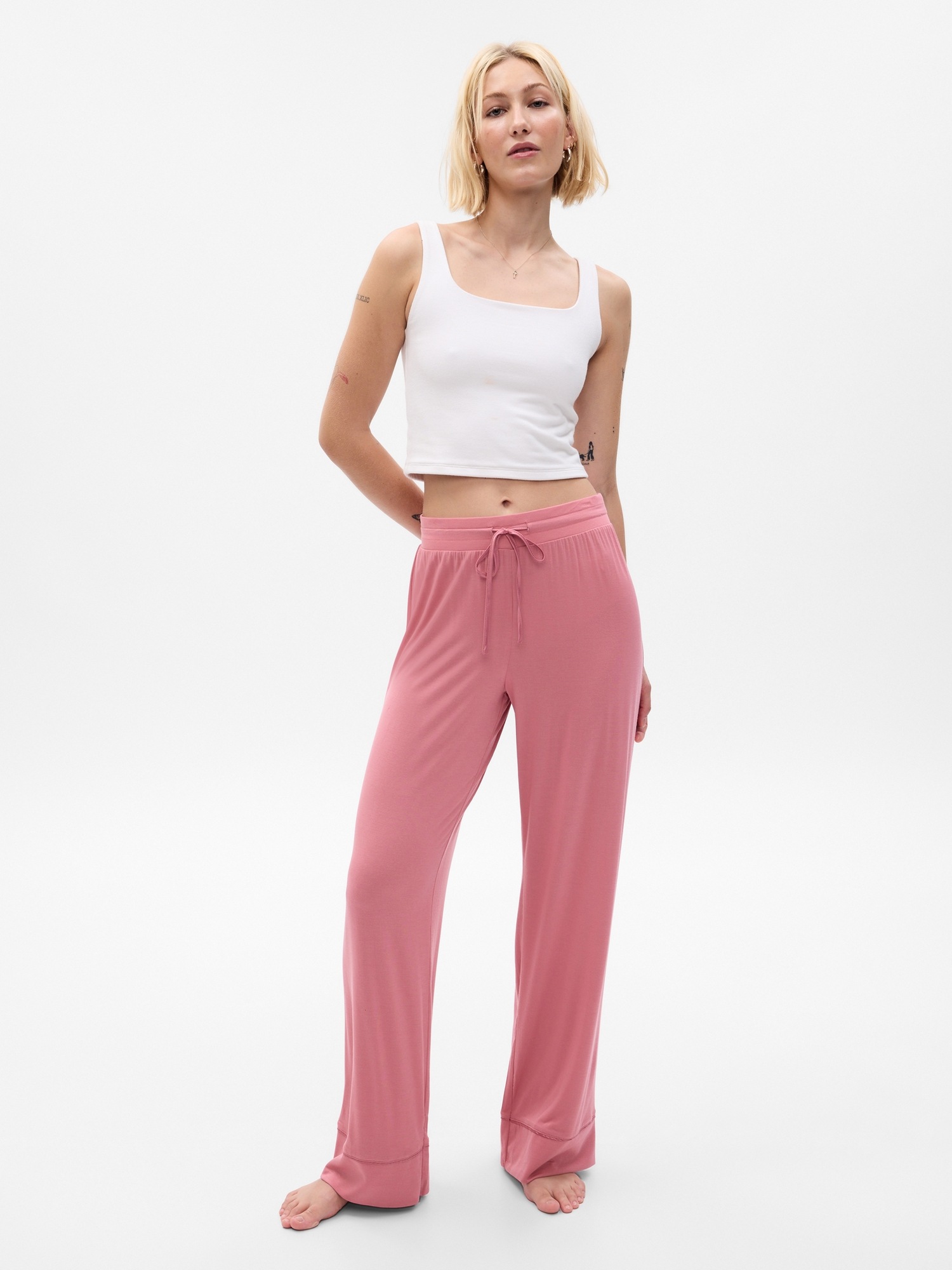 Gap Lenzing3 Tencel3 Modal Pajama Pants In Rosetta Pink