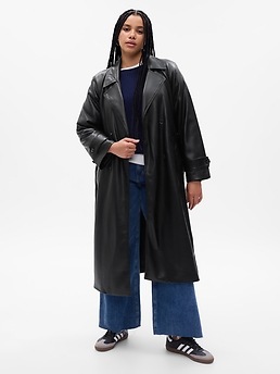 Vegan Leather Trench Coat | Gap