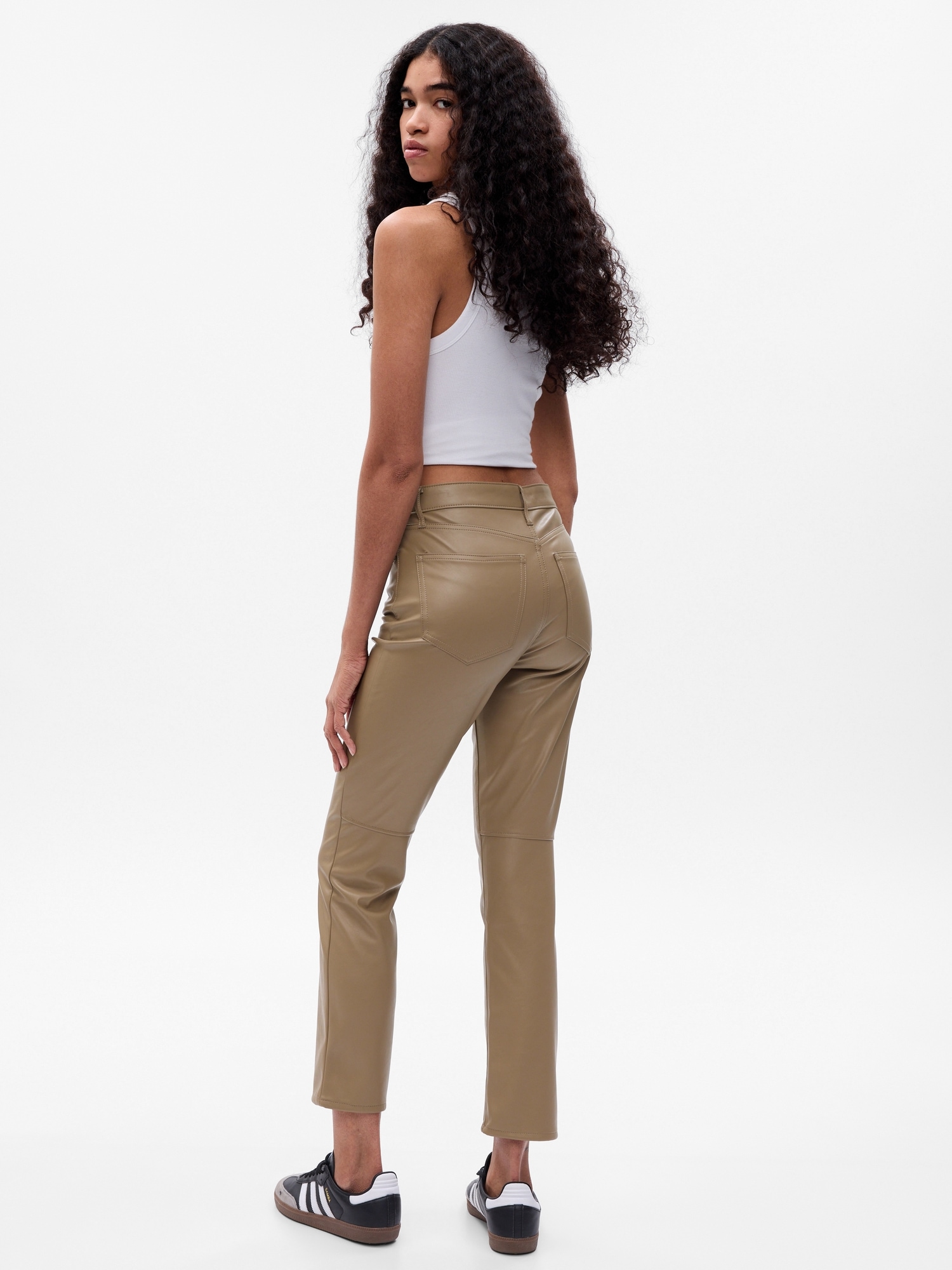 Women's Curve Love Vegan Leather Skinny Pant