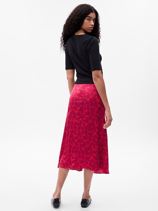 Image number 2 showing, Ruched Floral Midi Skirt