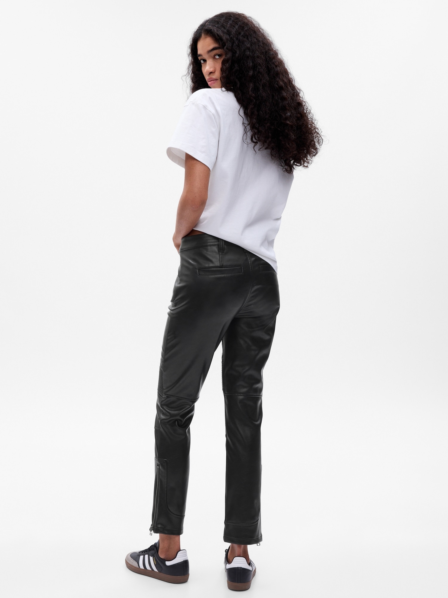 Women Faux Leather Pants/Stretch Leggings/Skinny Faux Leather Pants/Black  Trousers/Black Pants/ Moto Style Pants/Handmade Biker Pants/F1606 -   Portugal