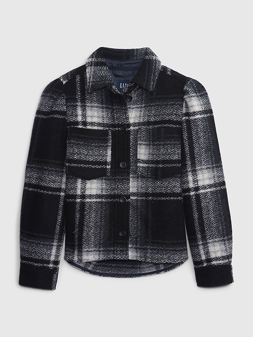 Image number 6 showing, Puff Sleeve Cropped Wool Shirt Jacket