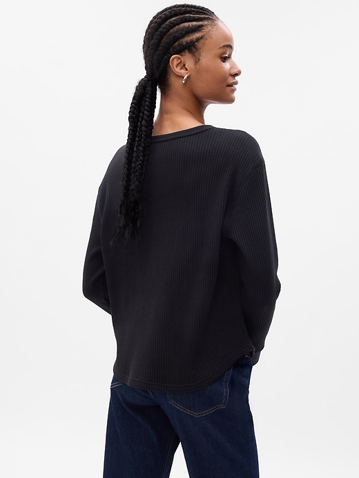 GAP Waffle-Knit Crewneck T-Shirt