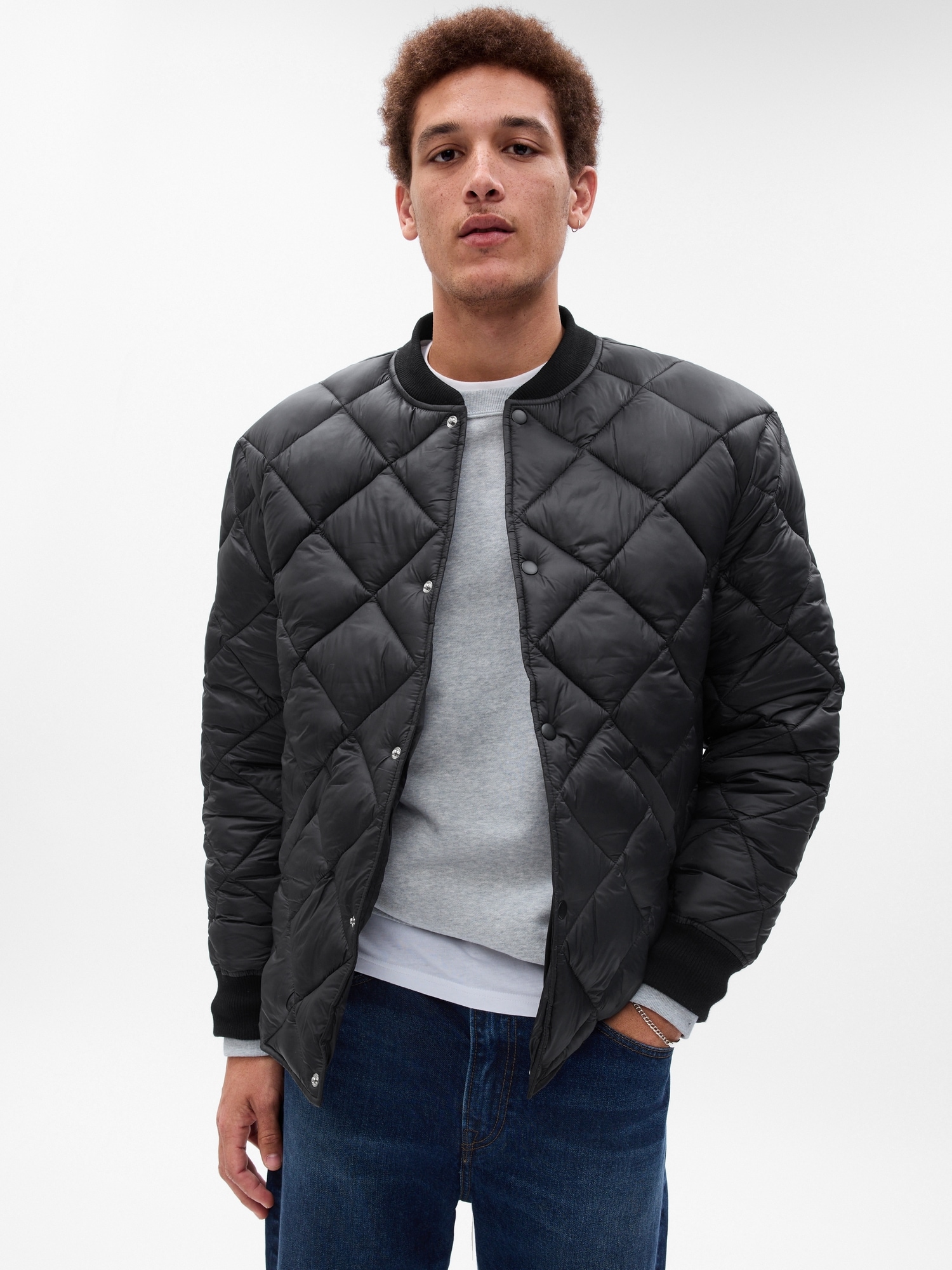 Gap Recycled Quilted Bomber Jacket