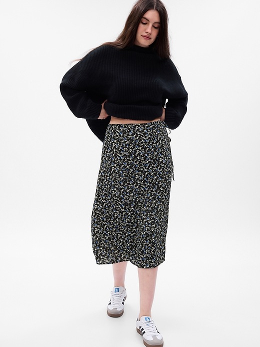 Image number 4 showing, Floral Midi Wrap Skirt