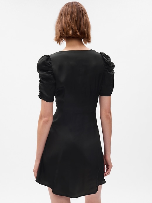 Image number 2 showing, Puff Sleeve Ruched Mini Dress