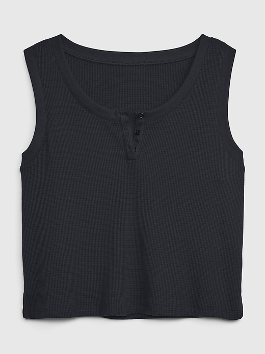 Image number 6 showing, Waffle Henley PJ Tank Top