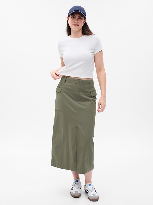 Image number 4 showing, Utility Midi Skirt