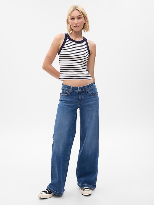 Image number 1 showing, Low Rise Stride Wide-Leg Jeans with Washwell