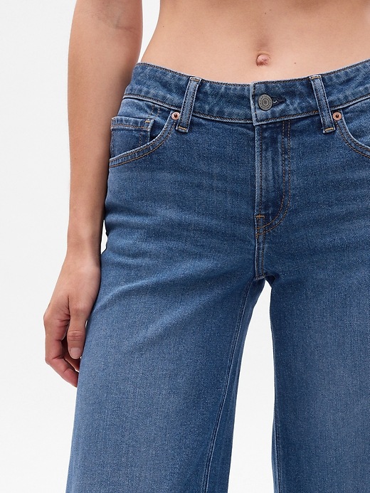 Image number 3 showing, Low Rise Stride Wide-Leg Jeans with Washwell