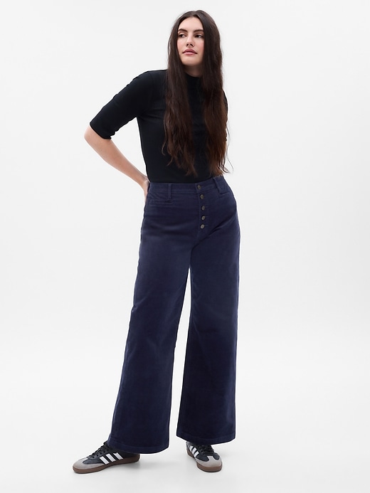 Image number 4 showing, High Rise Corduroy Stride Wide-Leg Pants