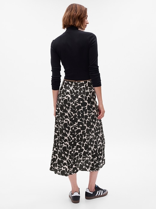 Image number 2 showing, Ruched Floral Midi Skirt