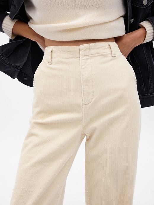 Image number 3 showing, Mid Rise Loose Corduroy Pants