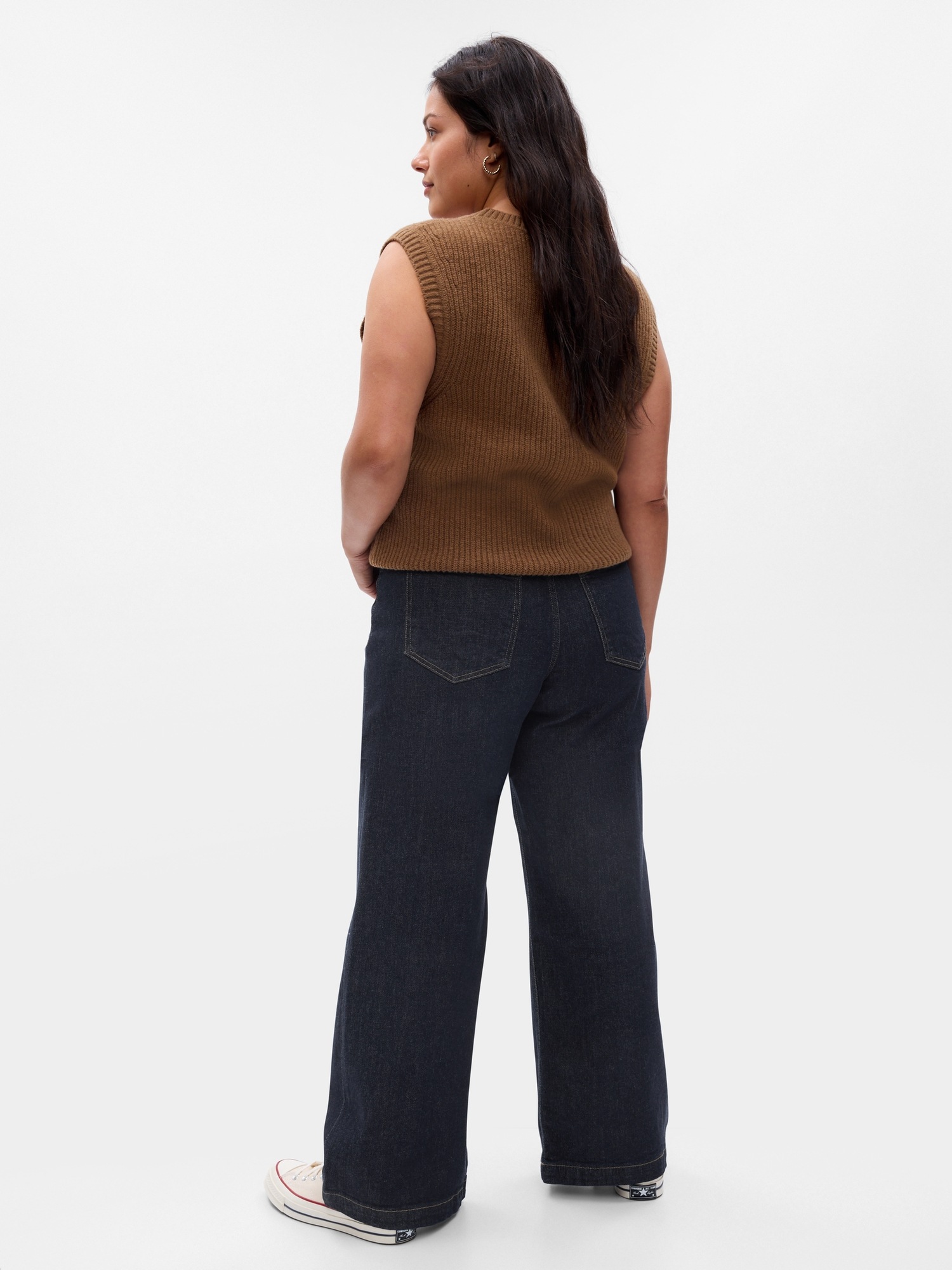 High Rise Stride Wide-Leg Jeans | Gap