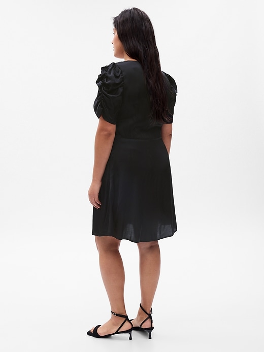 Image number 5 showing, Puff Sleeve Ruched Mini Dress