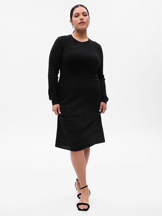 Image number 4 showing, Textured Midi Sweater Dress