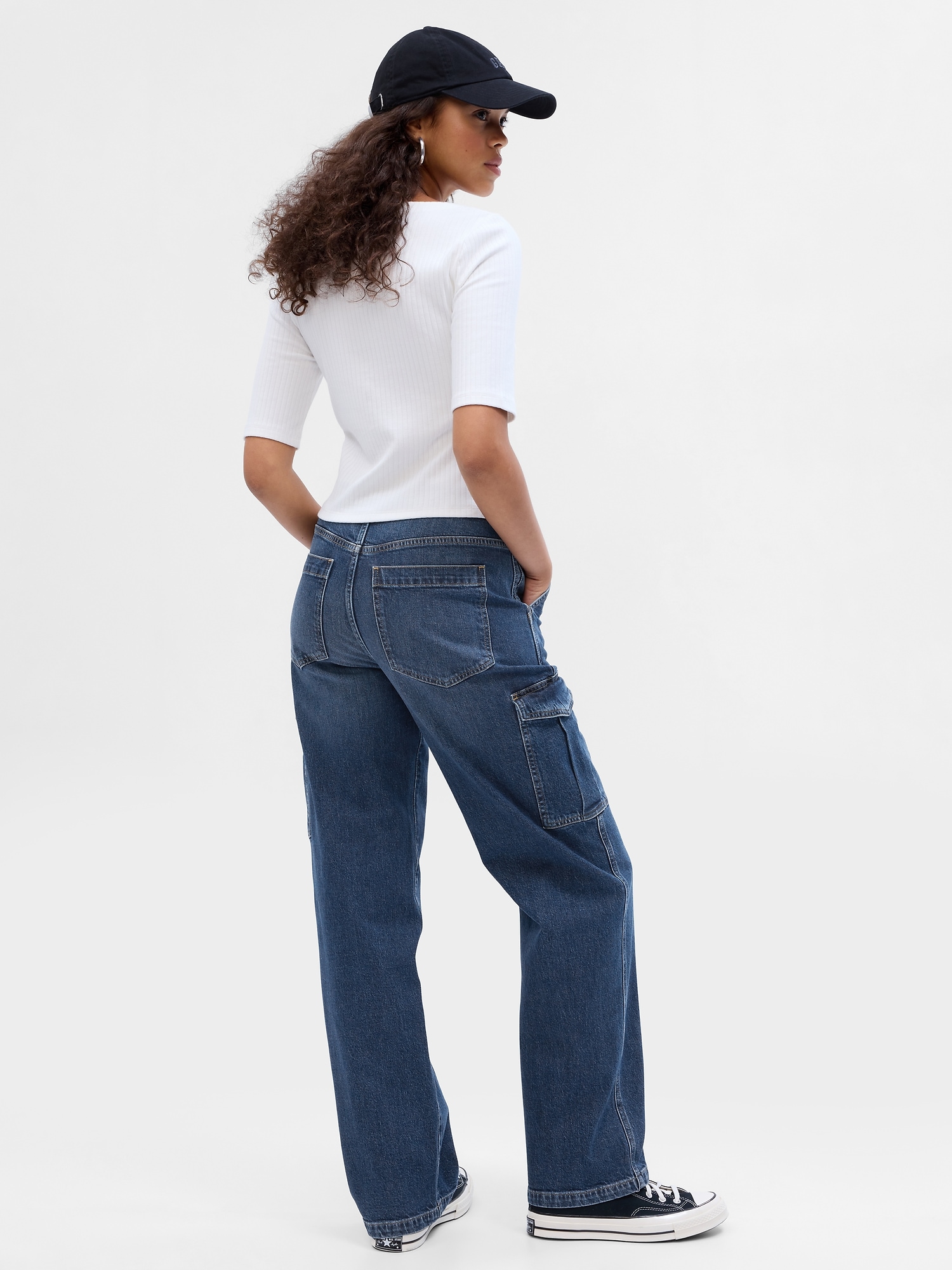 Mid Rise ’90s Loose Cargo Jeans | Gap