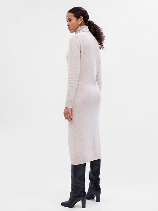 Image number 2 showing, CashSoft Turtleneck Midi Sweater Dress