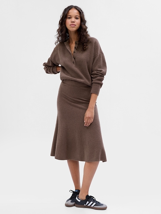 Image number 1 showing, CashSoft Midi Sweater Skirt