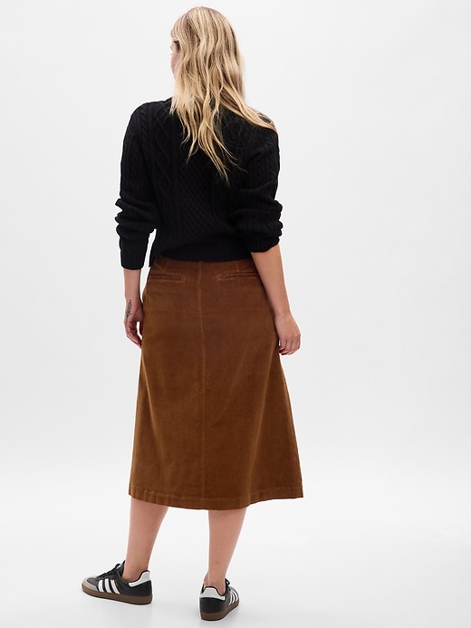Image number 5 showing, Corduroy Midi Skirt