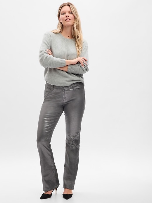 Image number 4 showing, Mid Rise Metallic Baby Boot Jeans