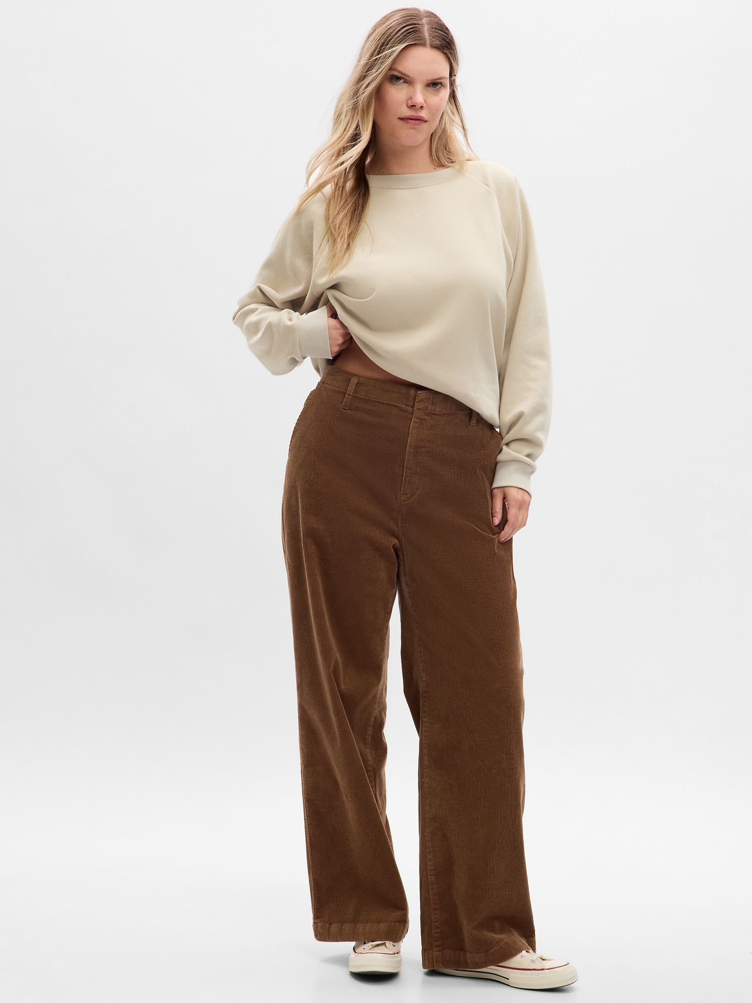 Women's Gap Low Rise Bootcut Light Beige Khaki Corduroy Pants Size