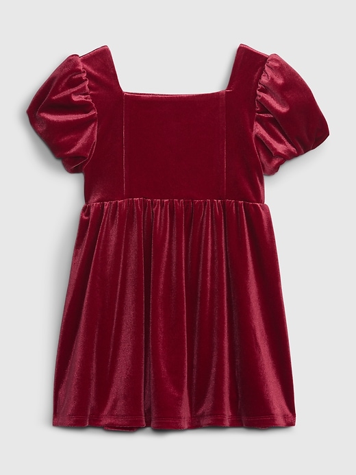 View large product image 1 of 1. Toddler Puff Sleeve Velvet Dress