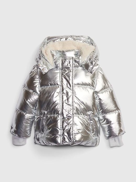 Toddler 100% Recycled Metallic Shine Heavyweight Puffer Jacket